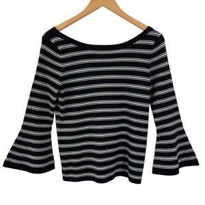 WHITE HOUSE BLACK MARKET Long Sleeve Knit Top Sweater Medium Petite i9